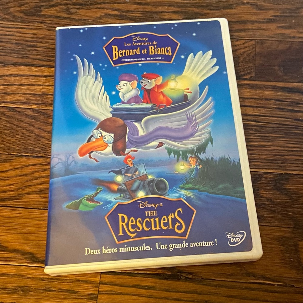 Disney's The Rescuers DVD with Blue and Purple Cover